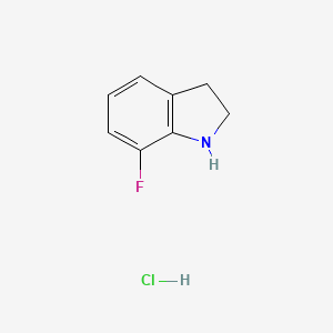 7-Fluoroindoline hydrochloride chemical structure (CAS 1820711-83-8)