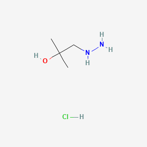 1-Hydrazinyl-2-methylpropan-2-ol hydrochloride chemical structure (CAS 1820863-72-6)