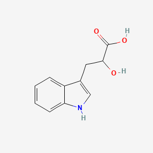 2-Hydroxy-3-(1H-indol-3-yl)propanoic acid chemical structure (CAS 1821-52-9)