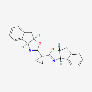 (3aS,3a'S,8aR,8a'R)-2,2'-(Cyclopropane-1,1-diyl)bis(8,8a-dihydro-3aH-indeno[1,2-d]oxazole) chemical structure (CAS 182122-08-3)