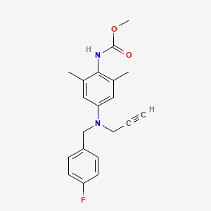 Methyl (4-((4-fluorobenzyl)(prop-2-yn-1-yl)amino)-2,6-dimethylphenyl)carbamate chemical structure (CAS 1821222-10-9)