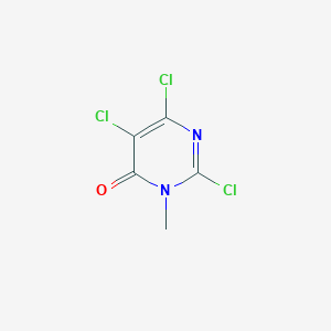 2,5,6-Trichloro-3-methylpyrimidin-4(3H)-one chemical structure (CAS 1821308-45-5)