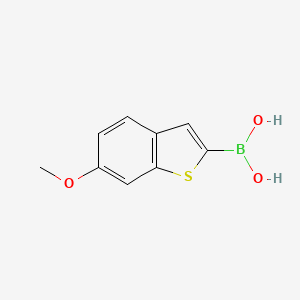 (6-Methoxybenzo[b]thiophen-2-yl)boronic acid chemical structure (CAS 182133-35-3)