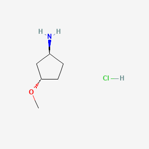 (1S,3S)-3-Methoxycyclopentan-1-amine hydrochloride chemical structure (CAS 1821430-34-5)