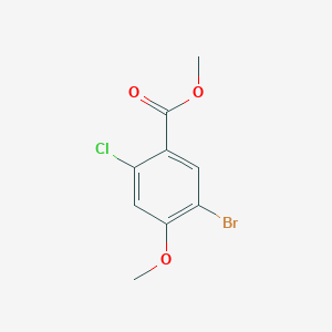 Methyl 5-bromo-2-chloro-4-methoxybenzoate chemical structure (CAS 1821493-72-4)
