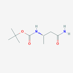 tert-Butyl (S)-(4-amino-4-oxobutan-2-yl)carbamate chemical structure (CAS 1821725-17-0)