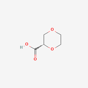 (S)-1,4-Dioxane-2-carboxylic acid chemical structure (CAS 1821739-82-5)