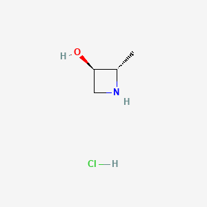 (2S,3R)-2-Methylazetidin-3-ol hydrochloride chemical structure (CAS 1821740-20-8)