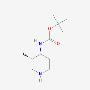 tert-Butyl ((3S,4R)-3-methylpiperidin-4-yl)carbamate chemical structure (CAS 1821759-61-8)