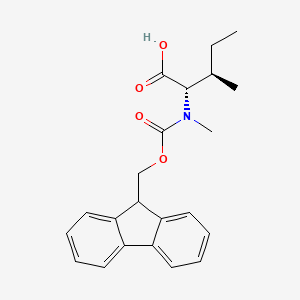 N-(((9H-Fluoren-9-yl)methoxy)carbonyl)-N-methyl-L-alloisoleucine chemical structure (CAS 1821797-58-3)
