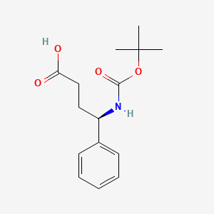 (R)-4-((tert-Butoxycarbonyl)amino)-4-phenylbutanoic acid chemical structure (CAS 1821805-21-3)