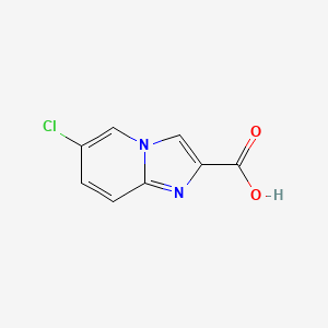 6-Chloroimidazo[1,2-a]pyridine-2-carboxylic acid chemical structure (CAS 182181-19-7)