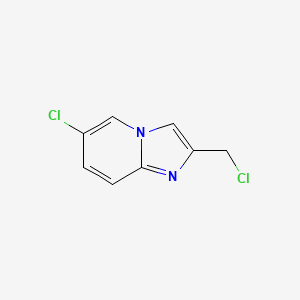 6-Chloro-2-(chloromethyl)imidazo[1,2-a]pyridine chemical structure (CAS 182181-25-5)