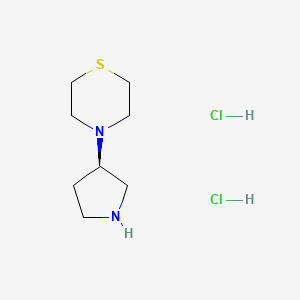 (R)-4-(Pyrrolidin-3-yl)thiomorpholine dihydrochloride chemical structure (CAS 1821825-02-8)