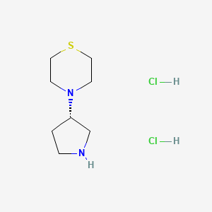 (S)-4-(Pyrrolidin-3-yl)thiomorpholine dihydrochloride chemical structure (CAS 1821826-02-1)