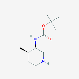 tert-Butyl ((3S,4R)-4-methylpiperidin-3-yl)carbamate chemical structure (CAS 1821828-53-8)