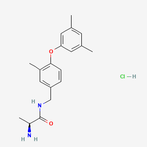(S)-2-Amino-N-(4-(3,5-dimethylphenoxy)-3-methylbenzyl)propanamide hydrochloride chemical structure (CAS 1821908-49-9)
