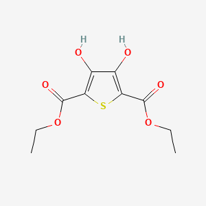 Diethyl 3,4-dihydroxythiophene-2,5-dicarboxylate chemical structure (CAS 1822-66-8)