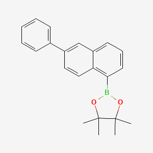 4,4,5,5-Tetramethyl-2-(6-phenylnaphthalen-1-yl)-1,3,2-dioxaborolane chemical structure (CAS 1822374-74-2)