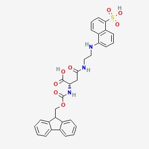 Fmoc-Asp(EDANS)-OH chemical structure (CAS 182253-73-2)