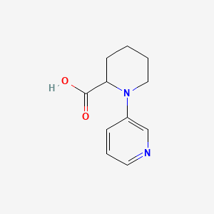 1-(Pyridin-3-yl)piperidine-2-carboxylic acid chemical structure (CAS 1822570-85-3)