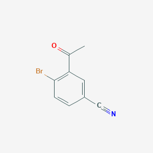 3-Acetyl-4-bromobenzonitrile chemical structure (CAS 1822653-33-7)