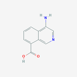 4-Aminoisoquinoline-8-carboxylic acid chemical structure (CAS 1822679-54-8)