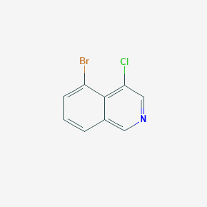 5-Bromo-4-chloroisoquinoline chemical structure (CAS 1822679-63-9)
