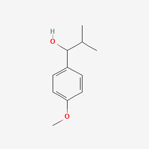 1-(4-Methoxyphenyl)-2-methylpropan-1-ol chemical structure (CAS 18228-46-1)