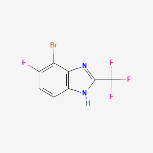 4-Bromo-5-fluoro-2-(trifluoromethyl)-1H-benzimidazole chemical structure (CAS 1822861-98-2)