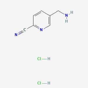5-(Aminomethyl)picolinonitrile dihydrochloride chemical structure (CAS 182291-88-9)