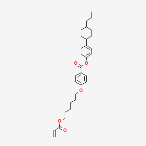 4-(trans-4-Propylcyclohexyl)phenyl 4-((6-(acryloyloxy)hexyl)oxy)benzoate chemical structure (CAS 182311-45-1)