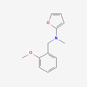N-(2-Methoxybenzyl)-N-methylfuran-2-amine chemical structure (CAS 1823268-47-8)