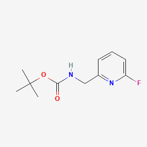tert-Butyl ((6-fluoropyridin-2-yl)methyl)carbamate chemical structure (CAS 1823300-18-0)
