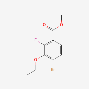 Methyl 4-bromo-3-ethoxy-2-fluorobenzoate chemical structure (CAS 1823316-50-2)