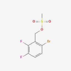 6-Bromo-2,3-difluorobenzyl methanesulfonate chemical structure (CAS 1823323-24-5)