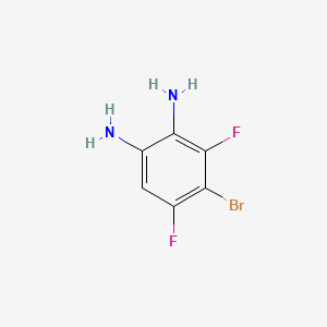 4-Bromo-3,5-difluorobenzene-1,2-diamine chemical structure (CAS 1823344-37-1)