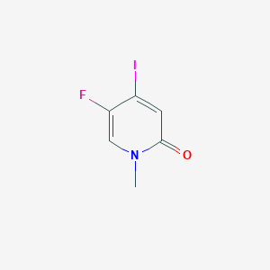 5-Fluoro-4-iodo-1-methylpyridin-2(1H)-one chemical structure (CAS 1823346-18-4)