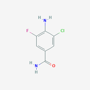 4-Amino-3-chloro-5-fluorobenzamide chemical structure (CAS 1823346-42-4)
