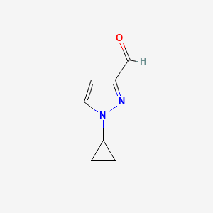 1-Cyclopropyl-1H-pyrazole-3-carbaldehyde chemical structure (CAS 1823349-88-7)