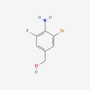(4-Amino-3-bromo-5-fluorophenyl)methanol chemical structure (CAS 1823367-24-3)
