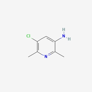 5-Chloro-2,6-dimethylpyridin-3-amine chemical structure (CAS 1823370-46-2)