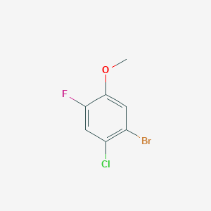 1-Bromo-2-chloro-4-fluoro-5-methoxybenzene chemical structure (CAS 1823372-35-5)