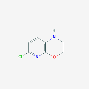 6-Chloro-2,3-dihydro-1h-pyrido[2,3-b][1,4]oxazine chemical structure (CAS 1823379-92-5)