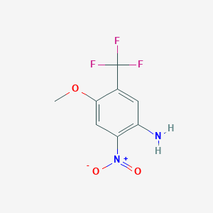 4-Methoxy-2-nitro-5-(trifluoromethyl)aniline chemical structure (CAS 1823409-56-8)