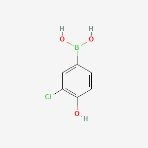 (3-Chloro-4-hydroxyphenyl)boronic acid chemical structure (CAS 182344-13-4)