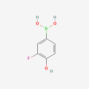 (3-Fluoro-4-hydroxyphenyl)boronic acid chemical structure (CAS 182344-14-5)