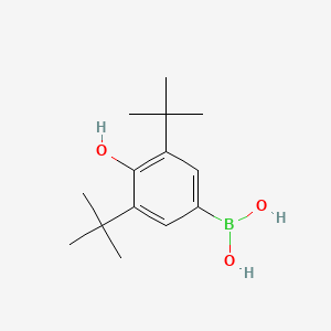 (3,5-Di-tert-butyl-4-hydroxyphenyl)boronic acid chemical structure (CAS 182344-15-6)
