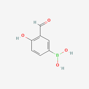 (3-Formyl-4-hydroxyphenyl)boronic acid chemical structure (CAS 182344-24-7)