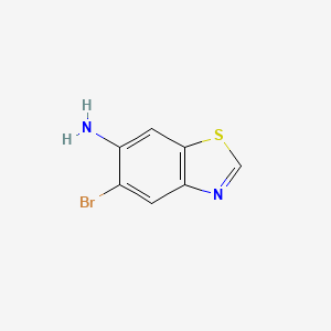 5-Bromobenzo[d]thiazol-6-amine chemical structure (CAS 1823470-87-6)